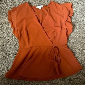 Rust Orange Blouse